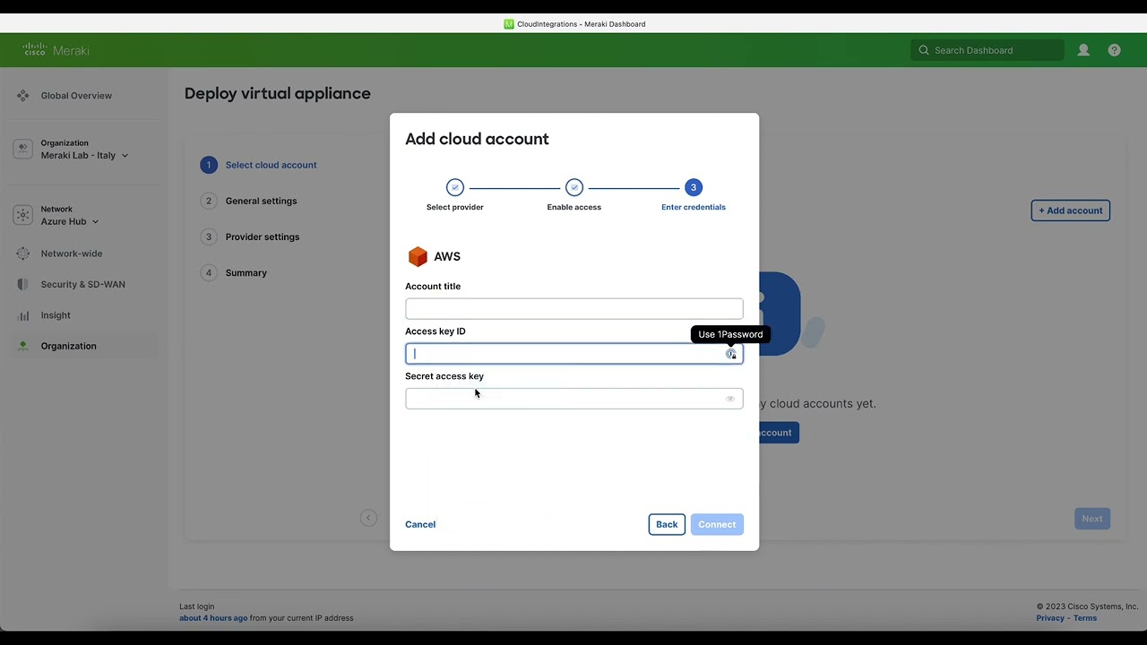 Meraki Cloud On-Ramp - Deploying a VMX in AWS