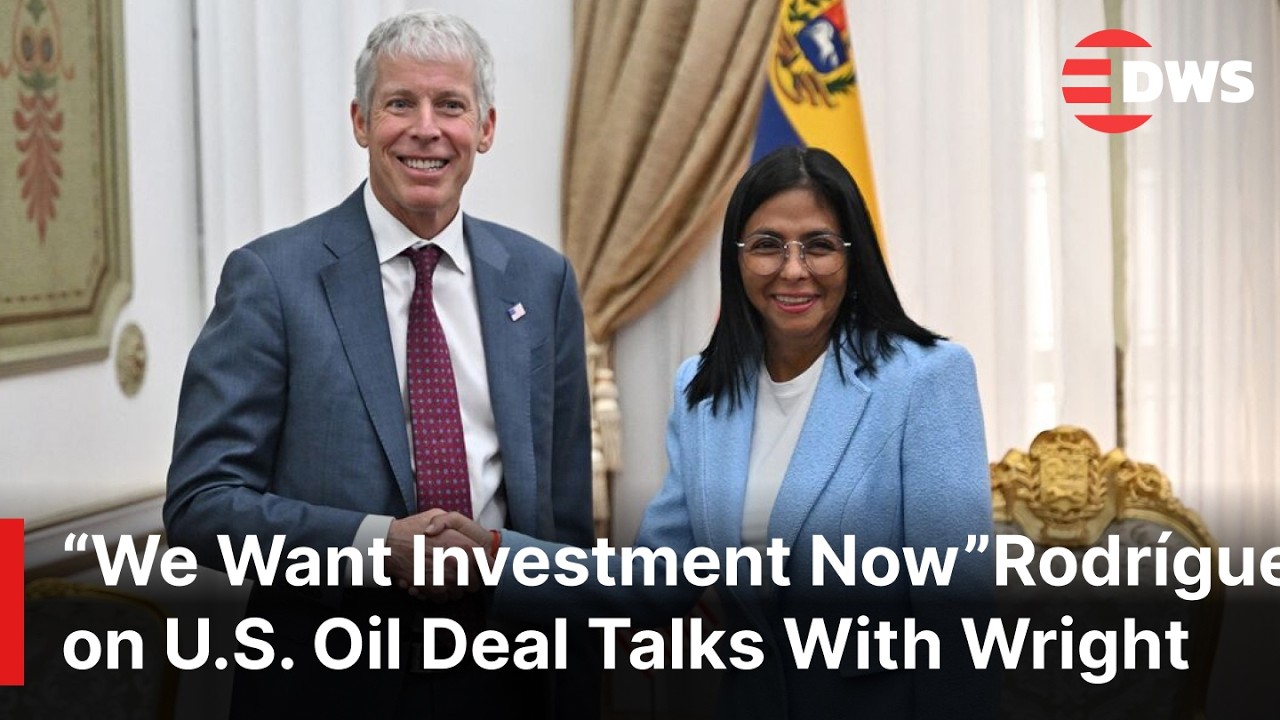 Full Historic Oil Deal Presser: Venezuelian Interim President & US Sec. Wright Address Press | AC1E