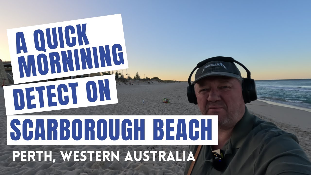 A quick morning beach detecting session on Scarbough Beach, Perth Western Australia