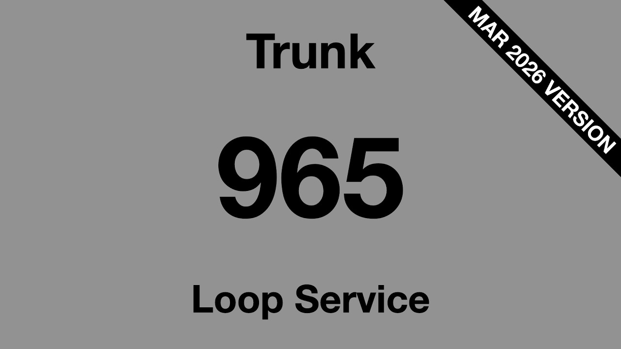 [Tower Transit] Trunk Bus Service 965 Hyperlapse