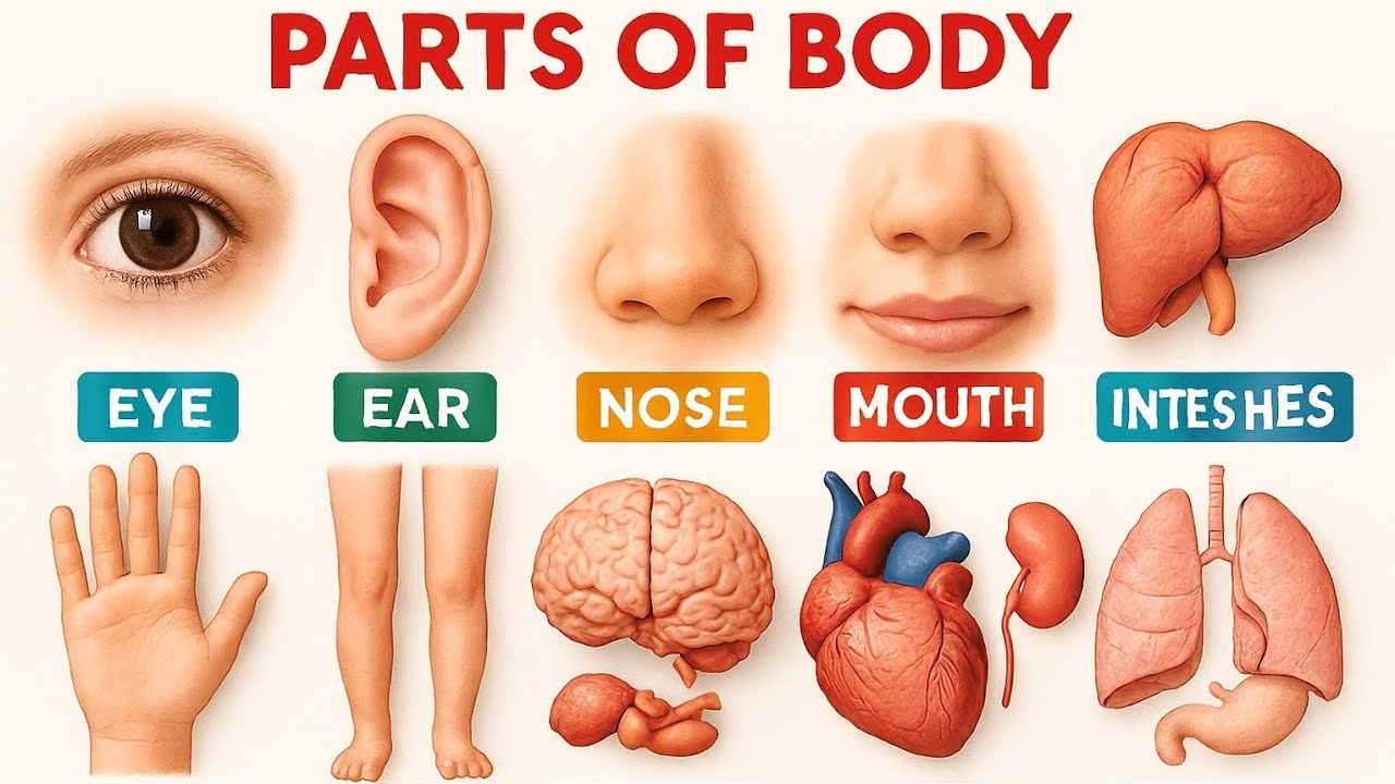 Learn Parts of Body for Kids 👦🧒 | Head to Toe Body Parts Learning  #PartsOfBody #BodyPartsForKids  