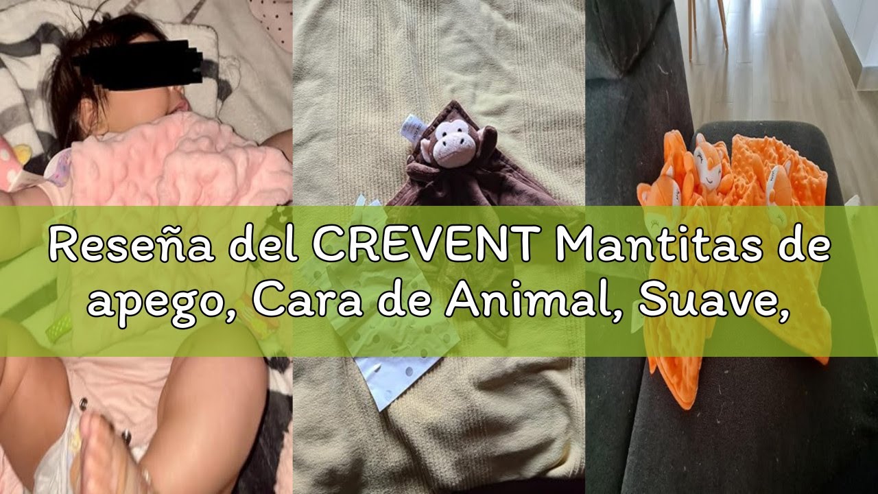 Reseña del CREVENT Mantitas de apego, Cara de Animal, Suave, para niños y niñas, Gran Regalo para cu