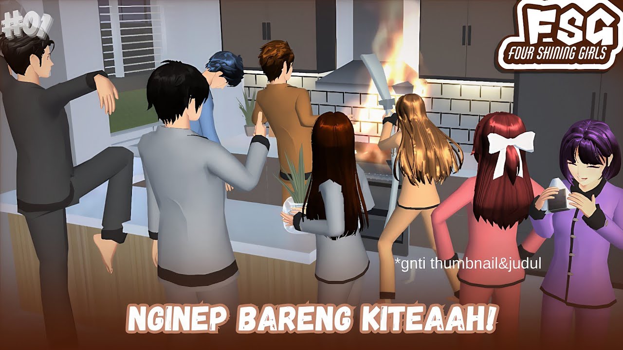 The FTF # 1 [Nginep bareng kita] |Drama sakura school simulator|