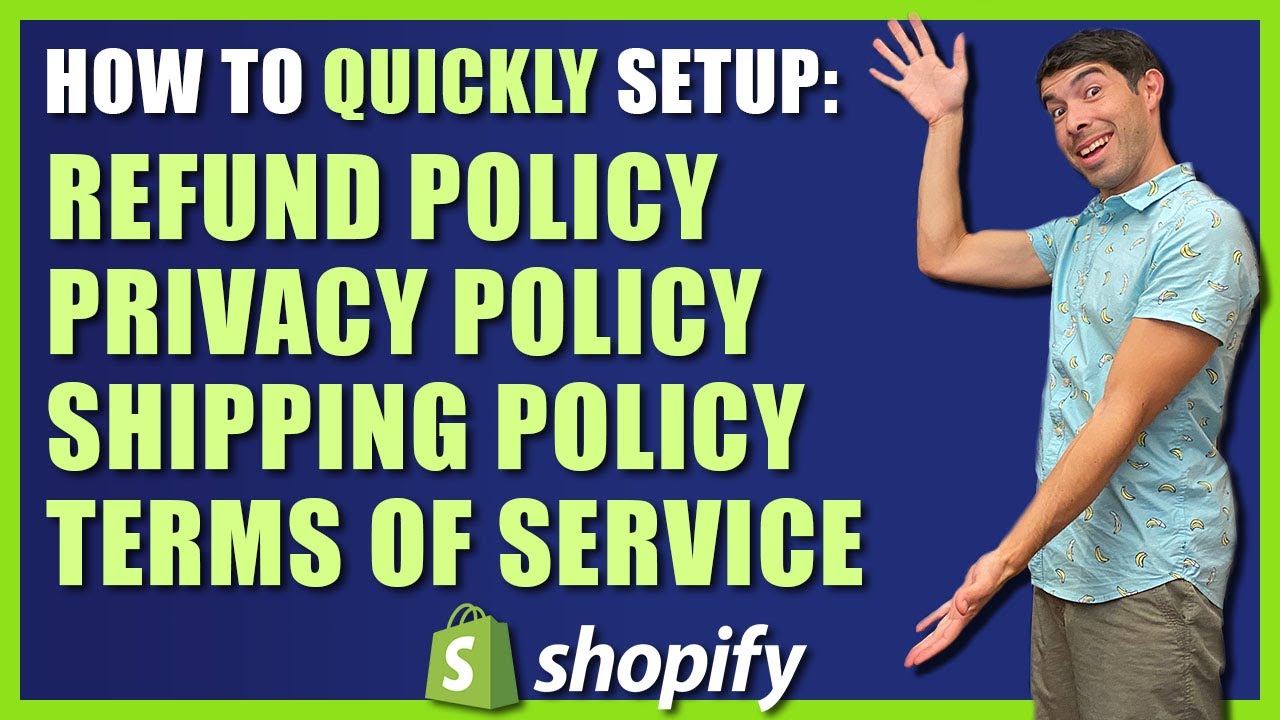 How To Add Your Refund Policy & Other Important Pages To Shopify
