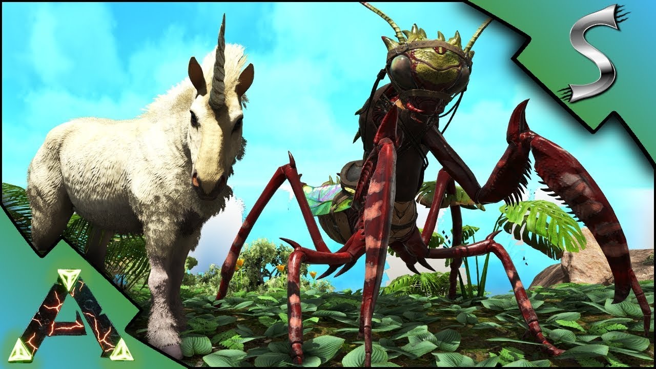 UNICORN AND MANTIS TAMING! - Ark: RAGNAROK [DLC Gameplay E45]