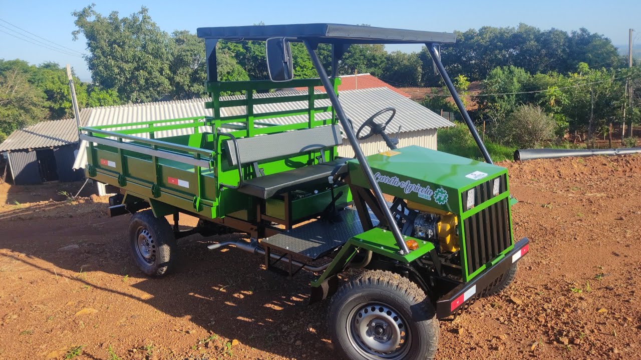 Carreta agrícola Maqsser, 4x2, motor 13hp Diesel