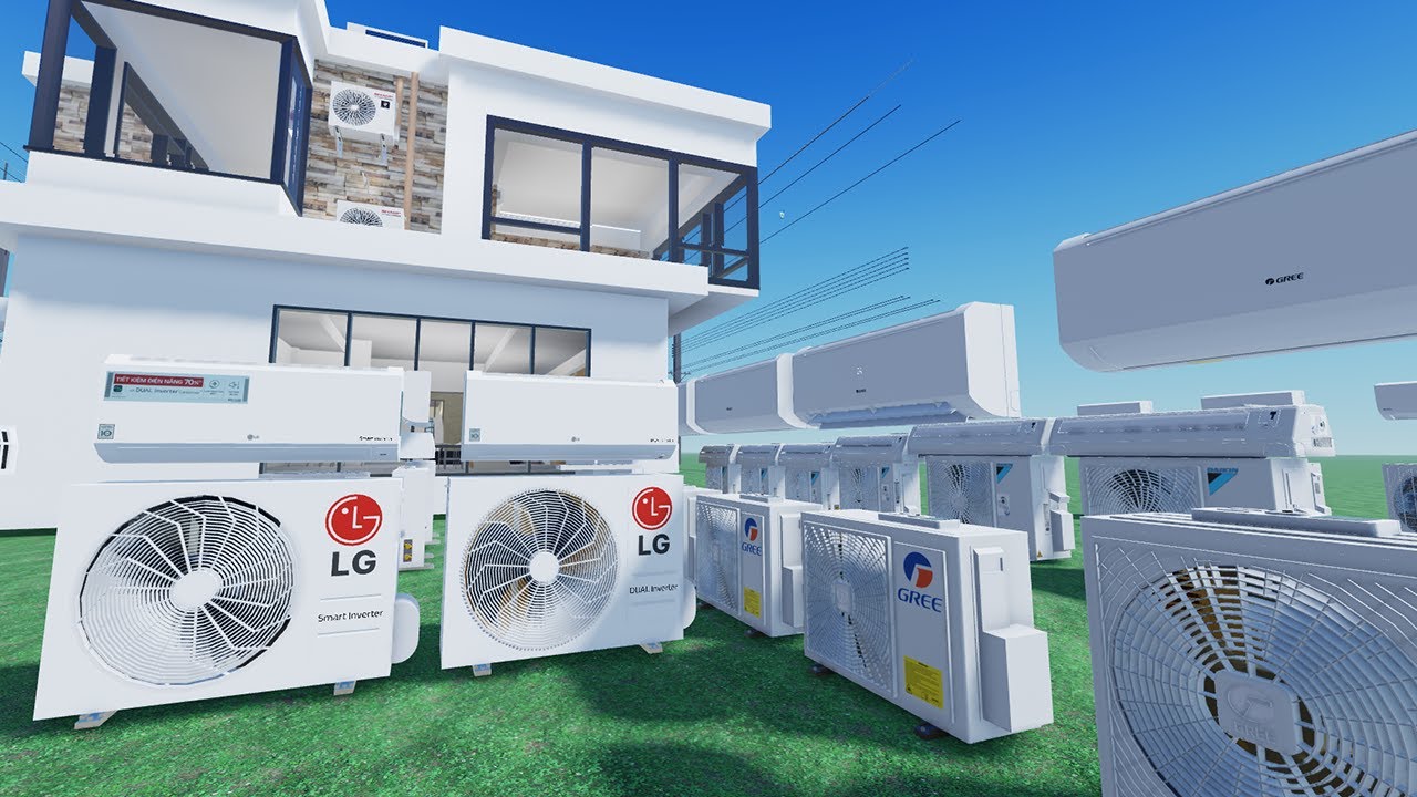 There are lots of air conditioners here | Roblox AC