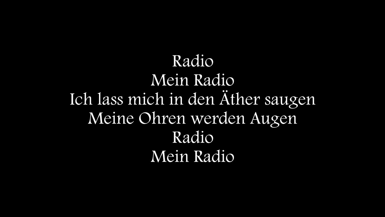 Rammstein - Radio (Lyrics)