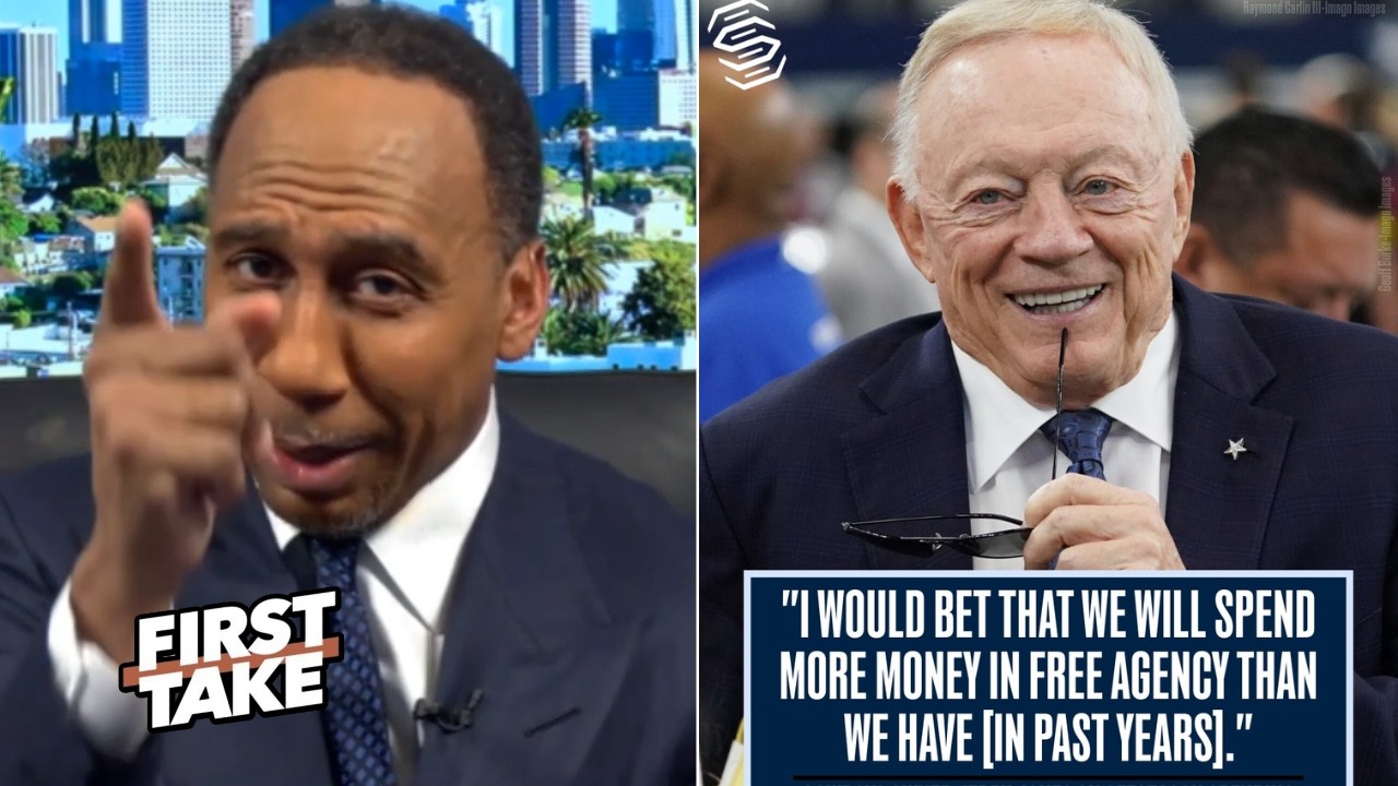 FIRST TAKE | 1$ beats Jerry- Stephen A. on Jones would bet on Cowboys being BIG Free Agency spenders