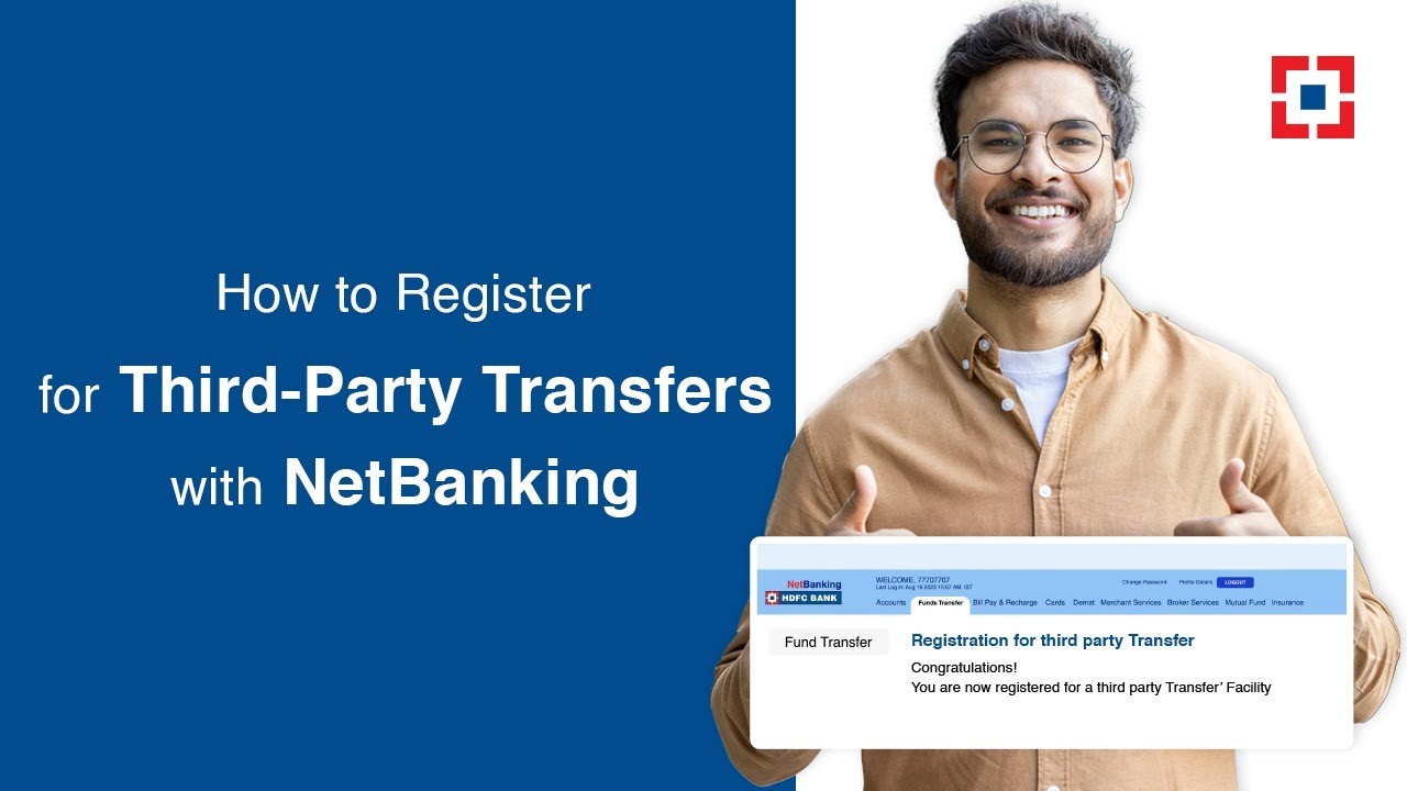 How to Register for Third-Party Transfers with HDFC Bank NetBanking
