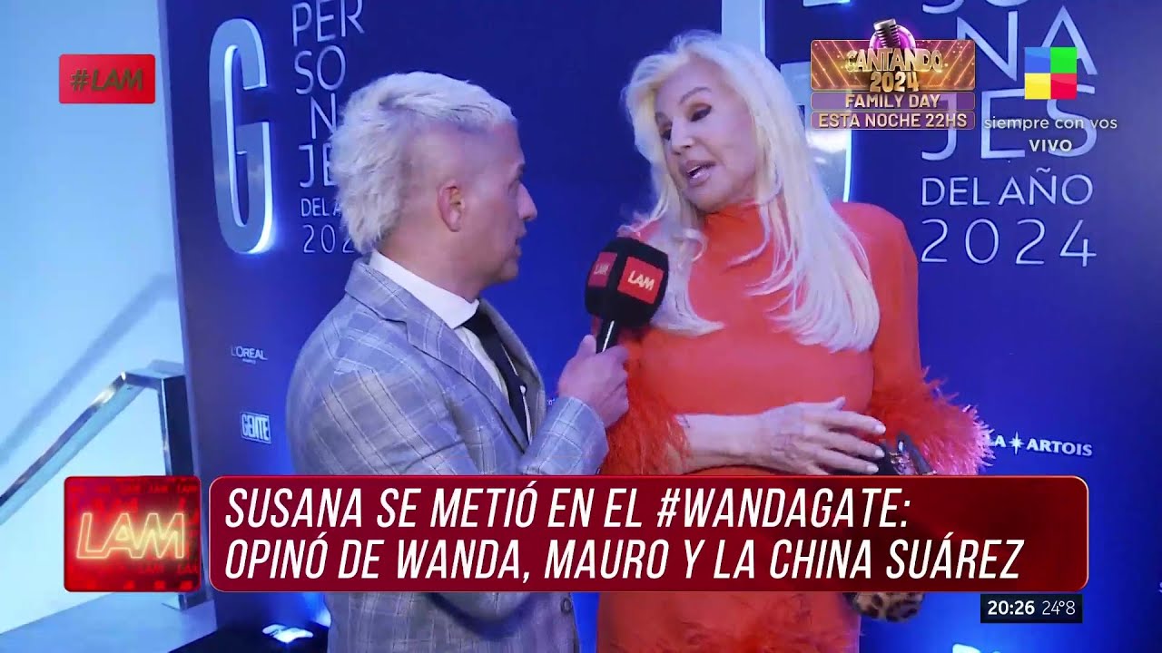 😱 Susana Giménez EN EXCLUSIVA en la gala de los Personajes del Año: 