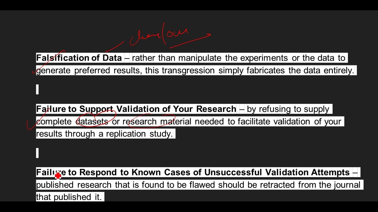 Scientific Misconduct:(FFP)Research and Publication Ethics Lecture No-3