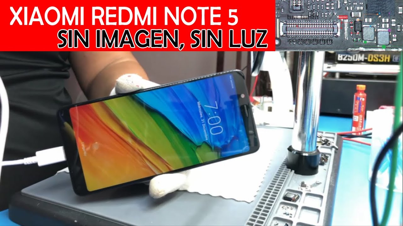 Xiaomi Redmi note 5 sin imagen, sin luz, backlight