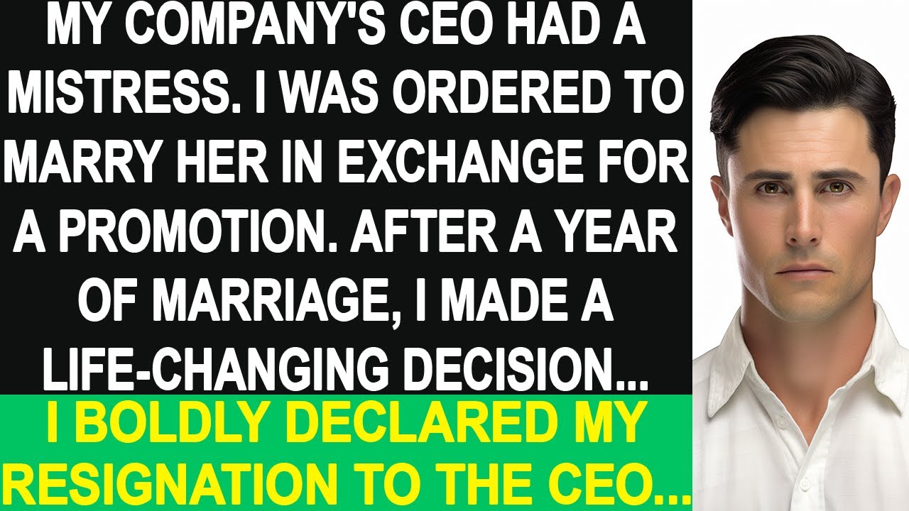 I was ordered to marry my boss’s mistress for a promotion. After a year, I tender my resignation...