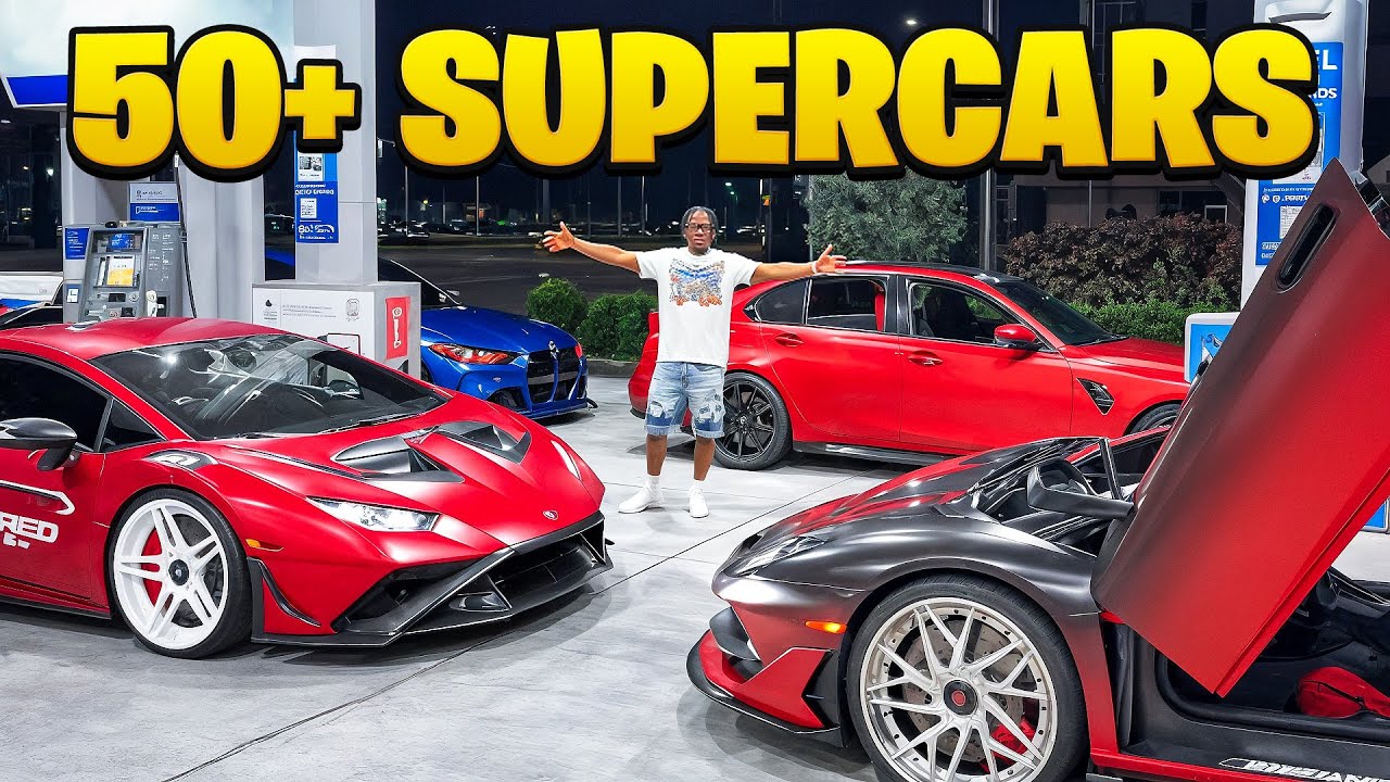 C8 Z06 & 50+ Supercars Take Over Miami Streets! (Insane Car Meet & Street Racing)