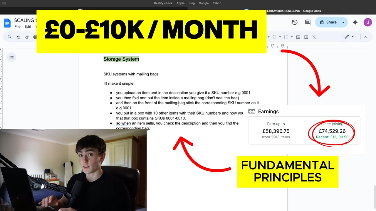 How to start & scale a reselling business to &pound;10k/mo (Step by Step Guide)