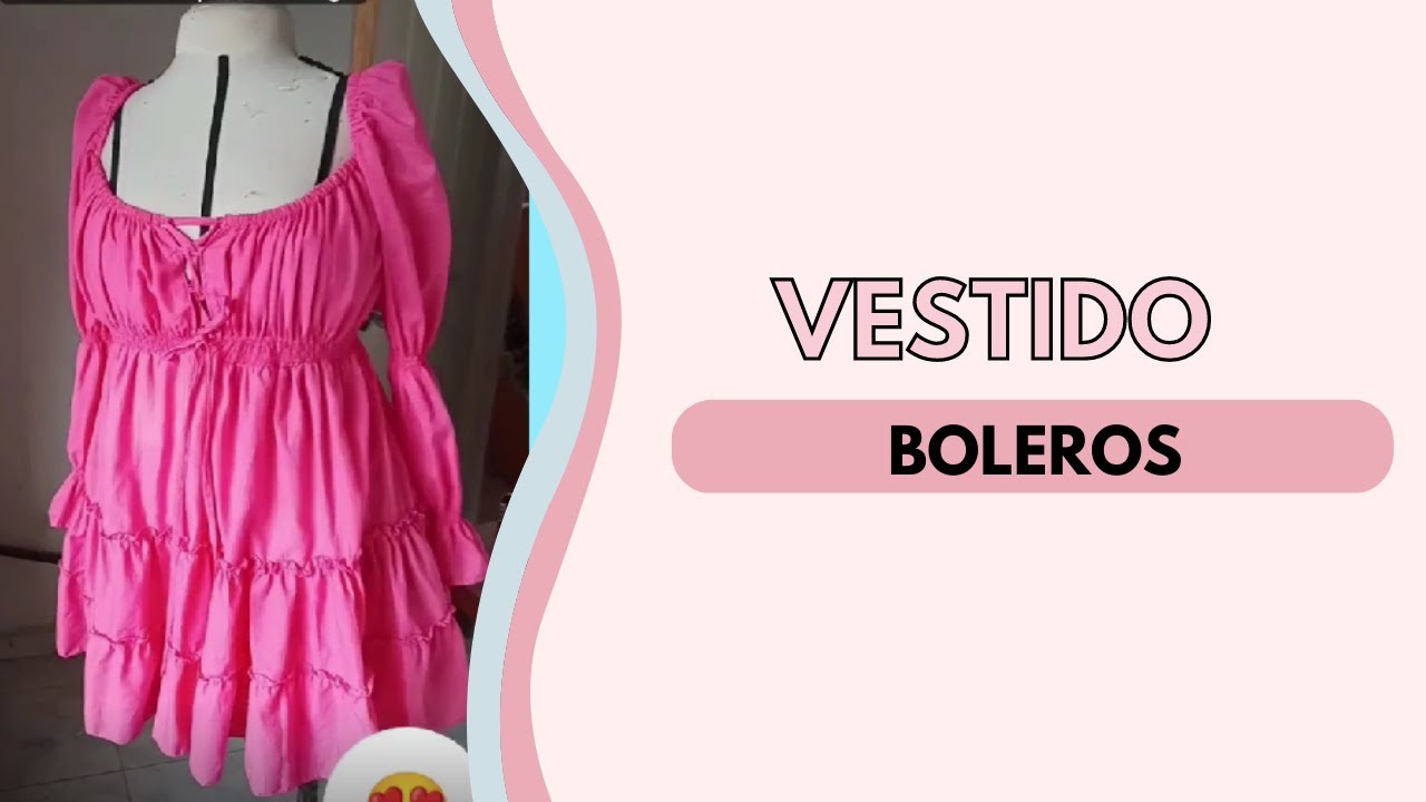 VESTIDO ROSA BOLEROS 3 TIEMPOS FEMENINO CONFECCION