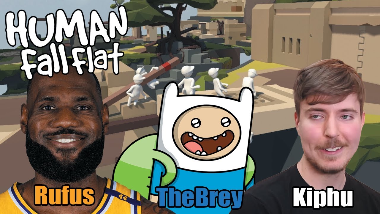 TRES FAMOSOS TRABAJANDO JUNTOS - Human: Fall Flat ft 