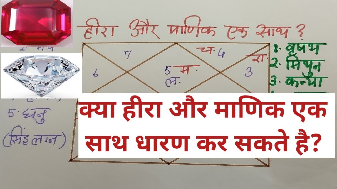 क्या मणिक और हीरा एक साथ पहन सकते है, Effect of wearing ruby diamond together, manik hira ek sath