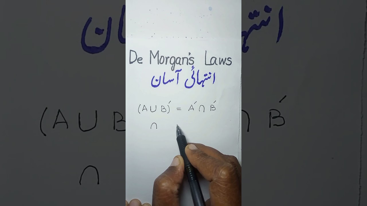 De Morgan's Laws,  short video 