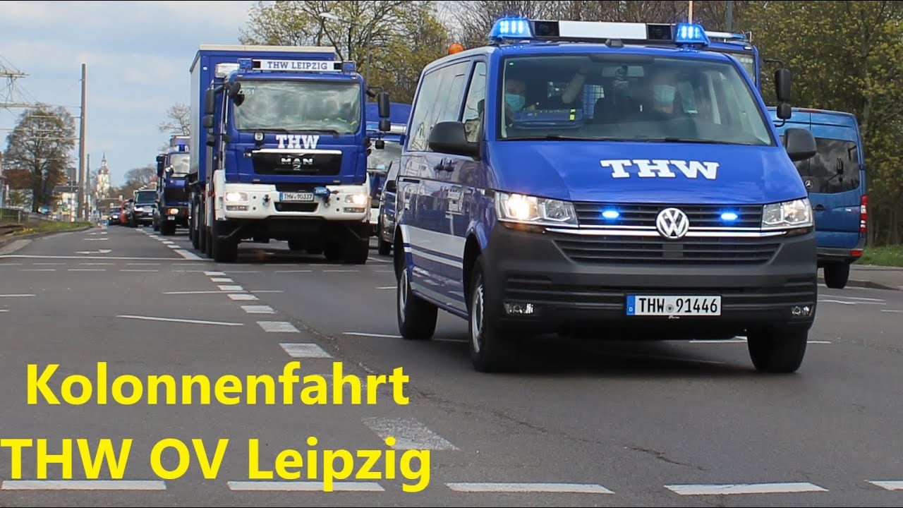 Kolonnenfahrt THW OV Leipzig