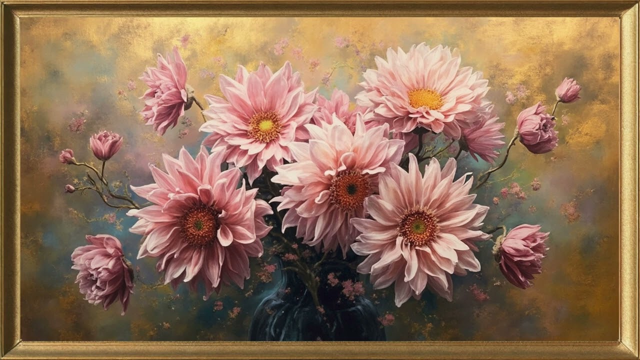 Whispers of Bloom | Çiçeğin Fısıltısı  |  Çiçekli Tablo Ekran | Nature TV Art