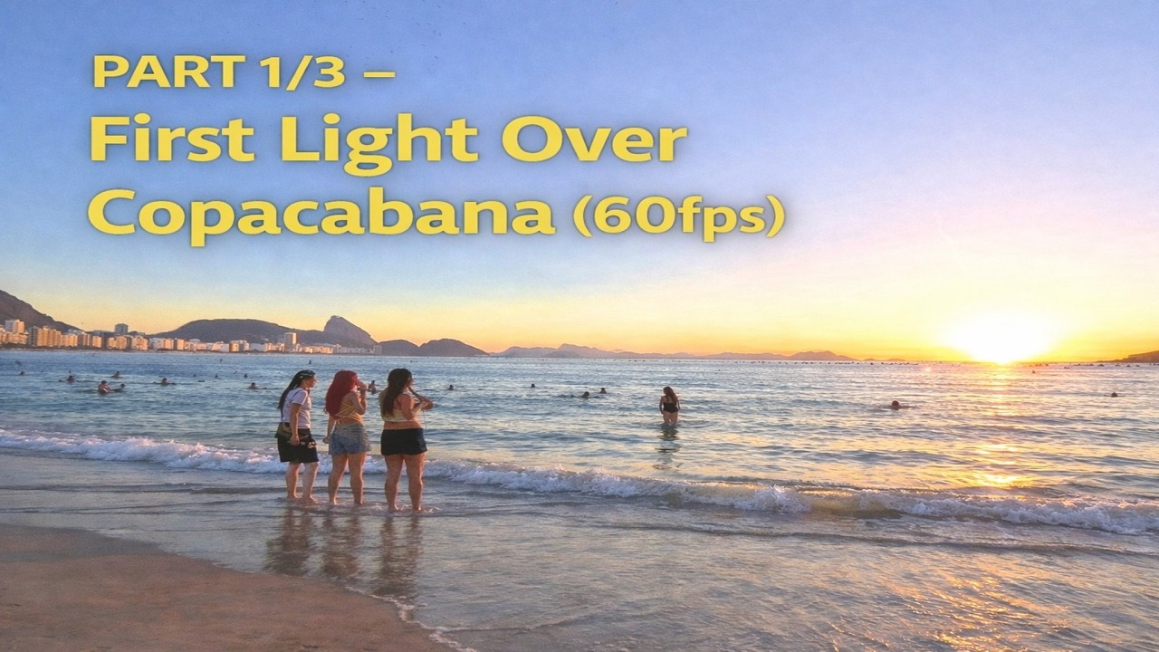A Perfect Sunrise in Copacabana Before Carnaval 2026 🌅✨ | Calm Sea, SUPs & Surfers (360°) | Part 1/3