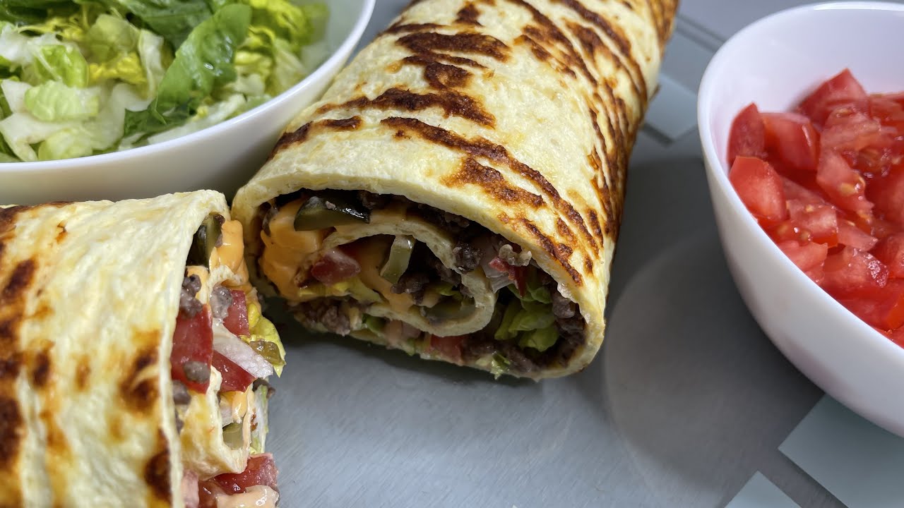 Leckere Big Mac Rolle mit wenig Kalorien / Wrap Low Carb