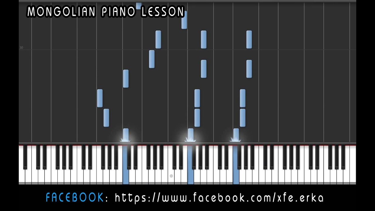 Manduhai Setsen Hatan - Piano Lesson, Synthesia tutorial