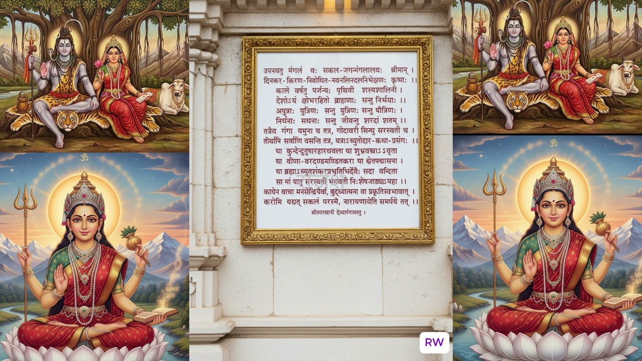 उपनयतु मङ्गलं वः । स्वस्थानी व्रतकथा समाप्ति पुष्पाञ्जली | Antim Stuti Mantra | Upanayatu mangalam