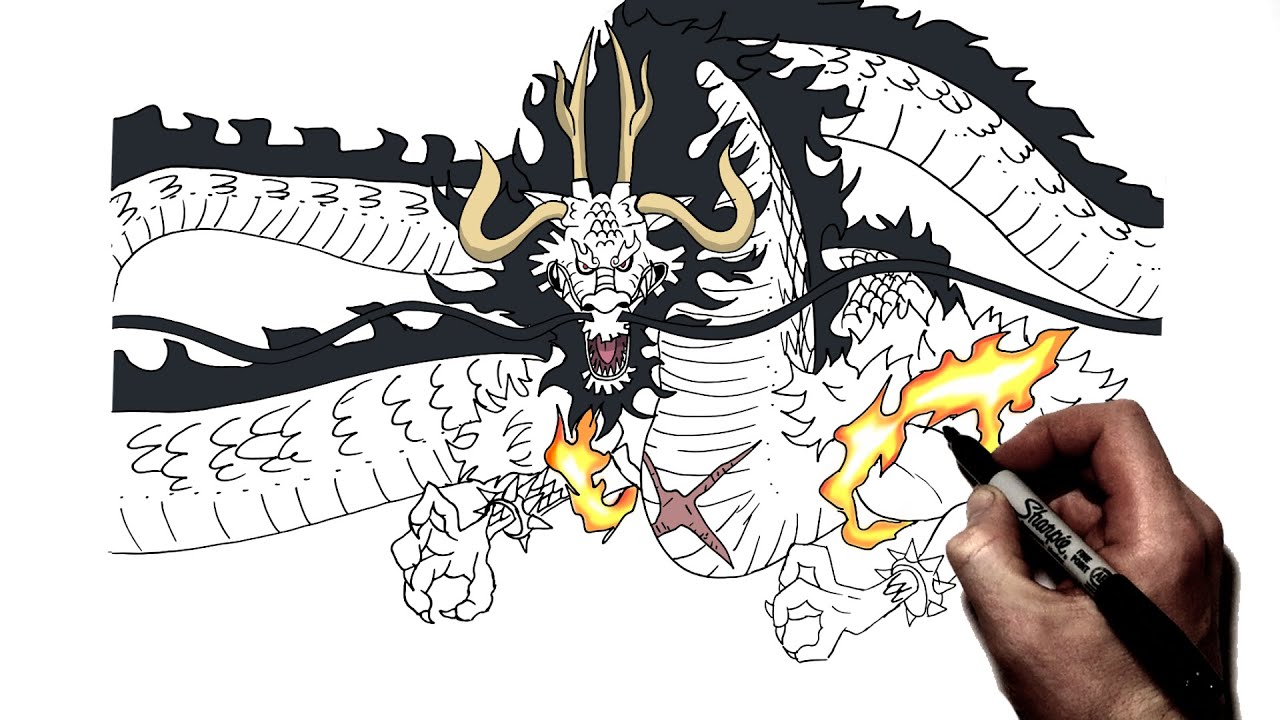 How To Draw Dragon Kaido | Step By Step | One Piece