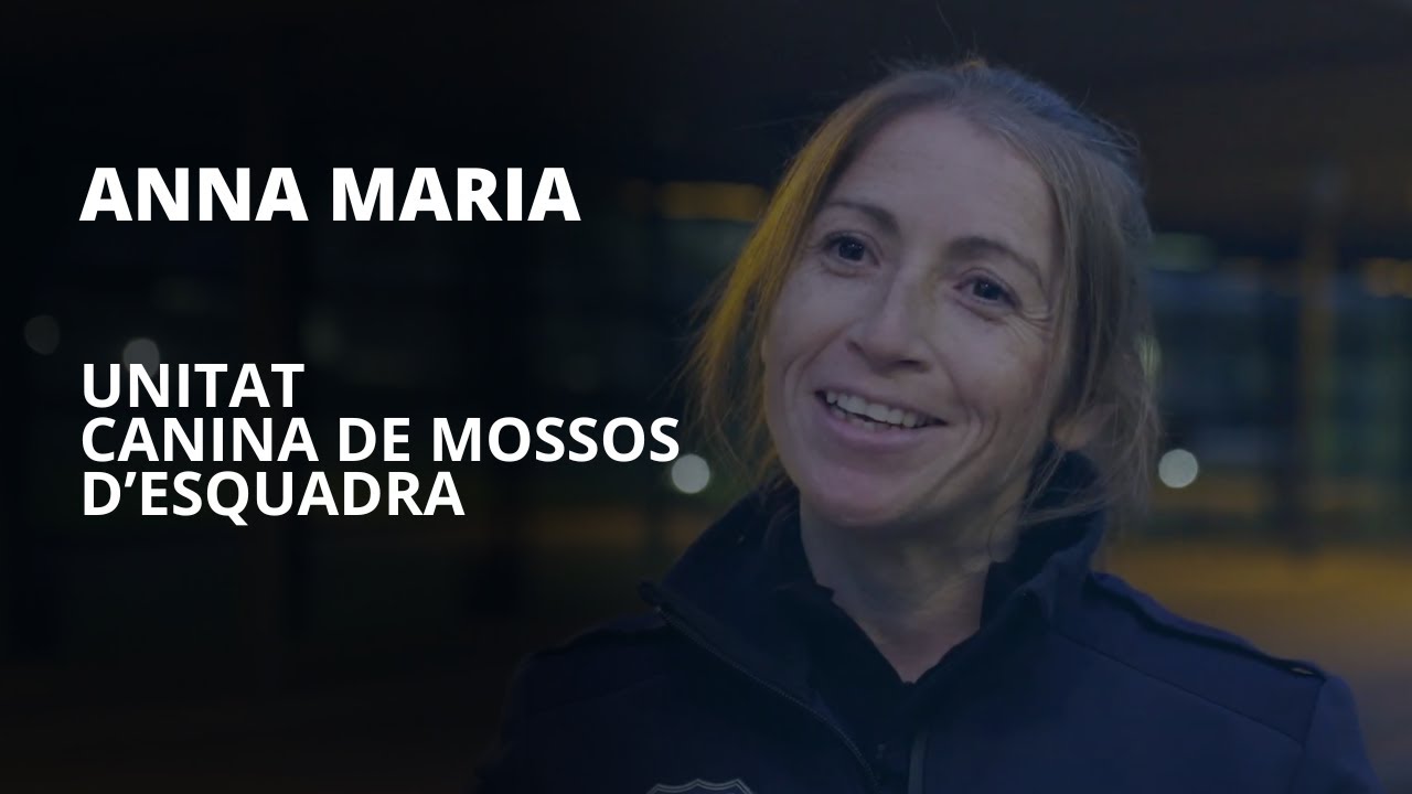 Anna Maria explica la seva funció a la Unitat Canina dels Mossos d'Esquadra.