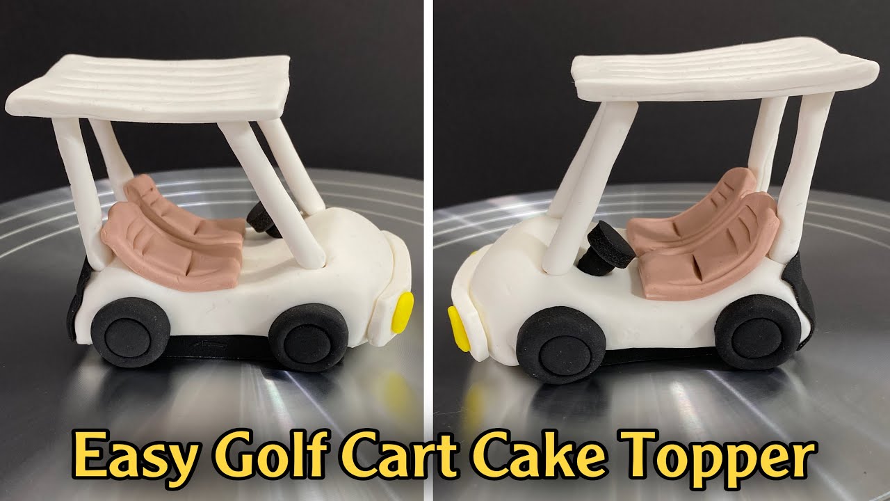 Very Easy Golf Cart Edible Cake Topper for Beginners / Golf Cake Topper Ideas