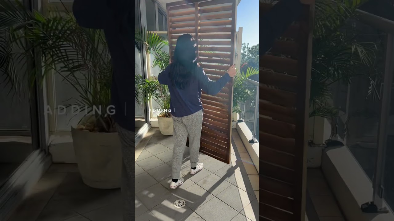 Balcony Makeover Part 2: DIY Privacy Screens + Palms
