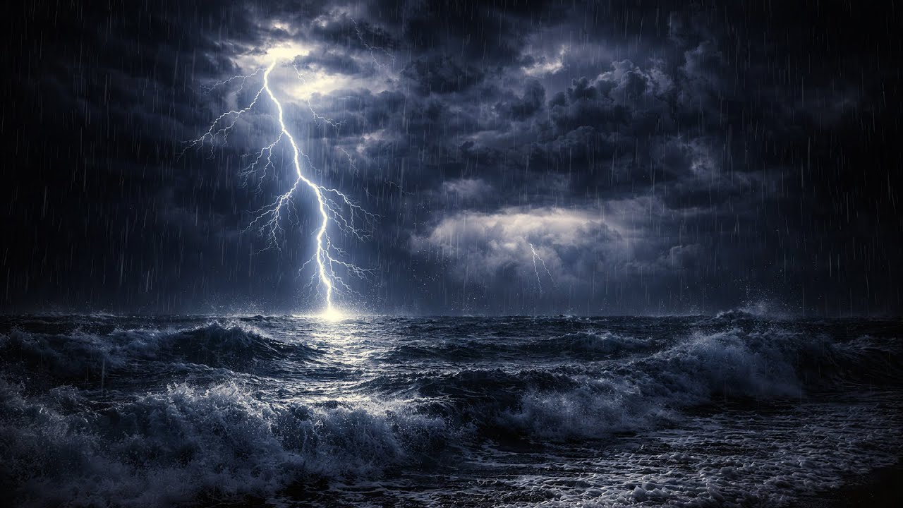 Ocean Rainstorm Sounds with Non-Stop Thunder for Sleeping | Sleep Sounds Are All I Need Tonight