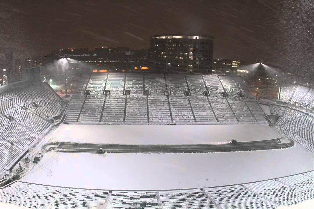 Kinnick Stadium Snow Removal TimeLapse