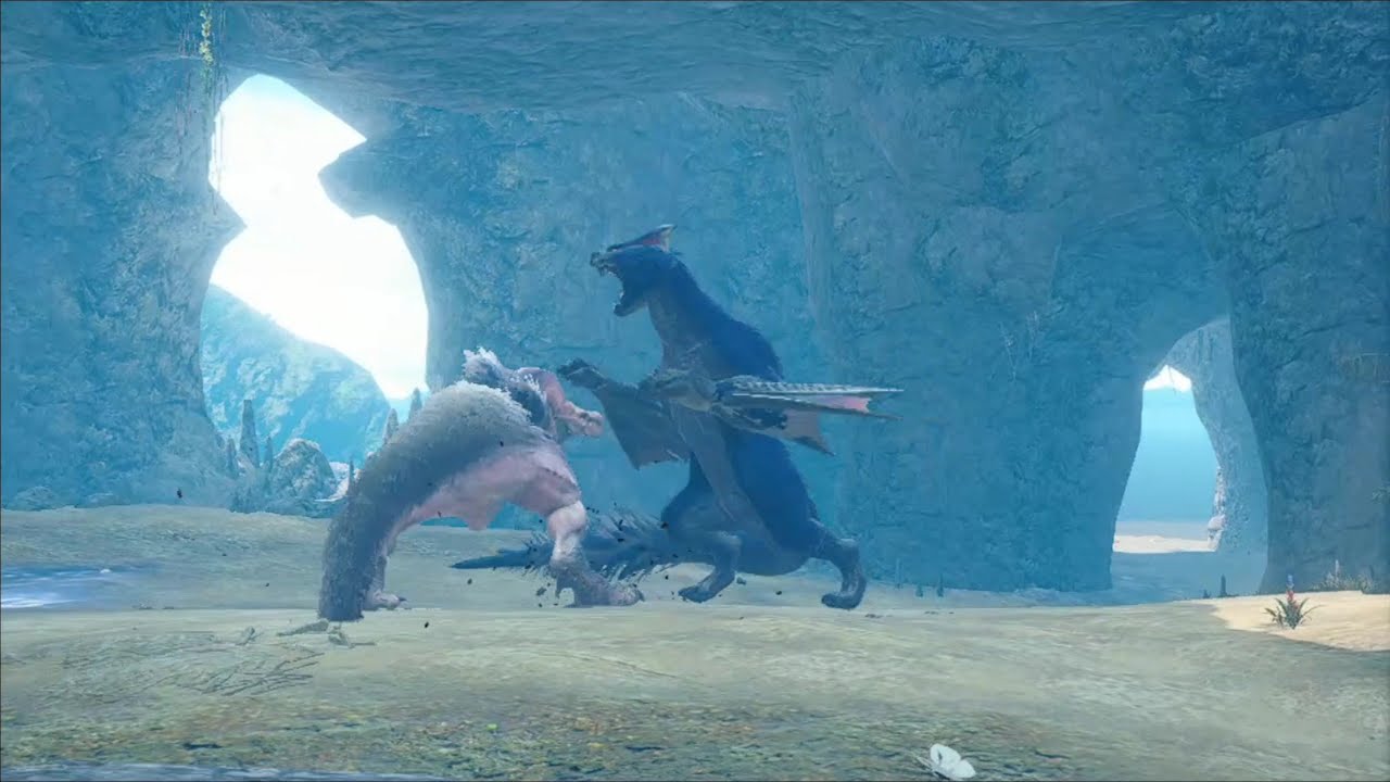 Nargacuga vs Anjanath turf war (Monster hunter rise sunbreak)