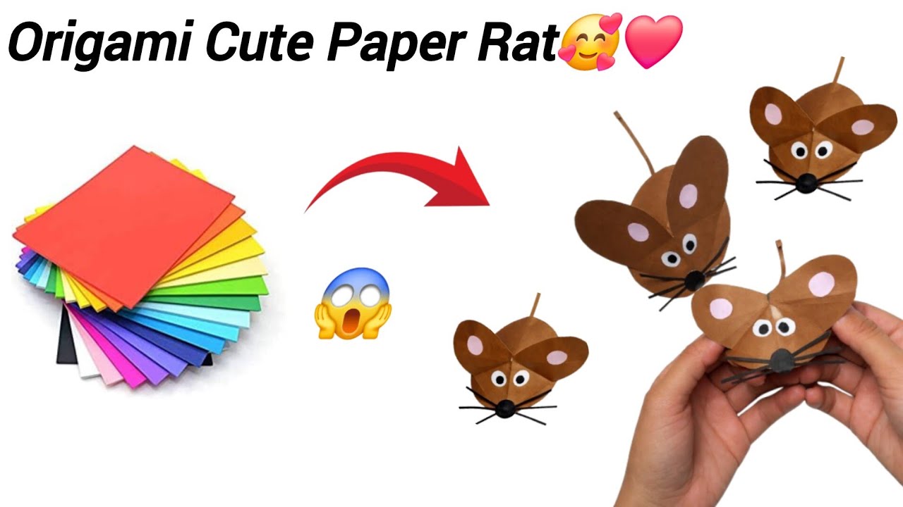 How to Make a Paper Rat | Easy Paper Mouse Craft for Beginners | DIY Paper Craft for school project 