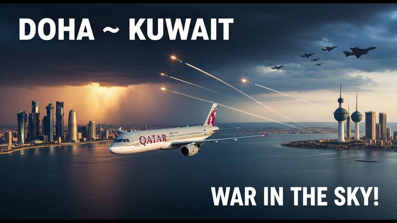 War in the Gulf! A320 Flight Doha → Kuwait | MSFS