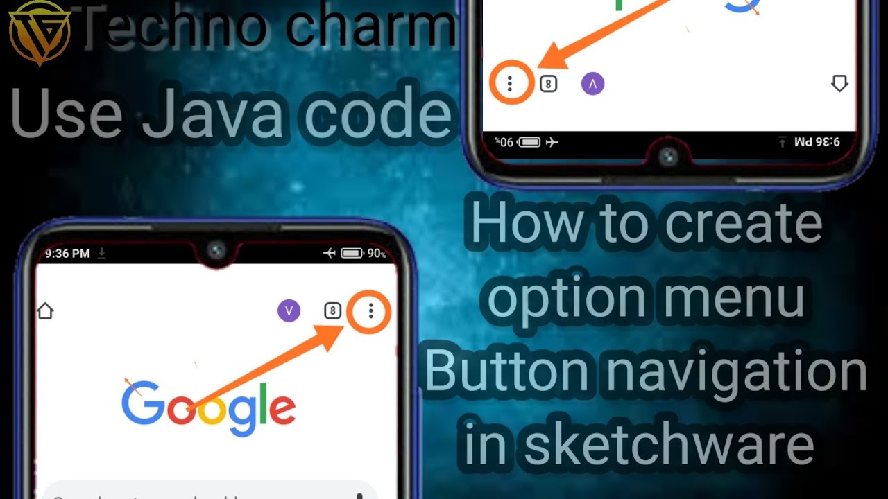 How to create a option menu button navigation bar in sketchware