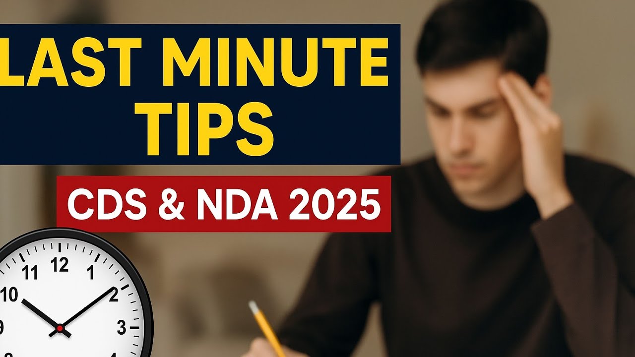 LAST MINUTE TIPS ✍️ for NDA & CDS 2025 | Score Boosting Strategy