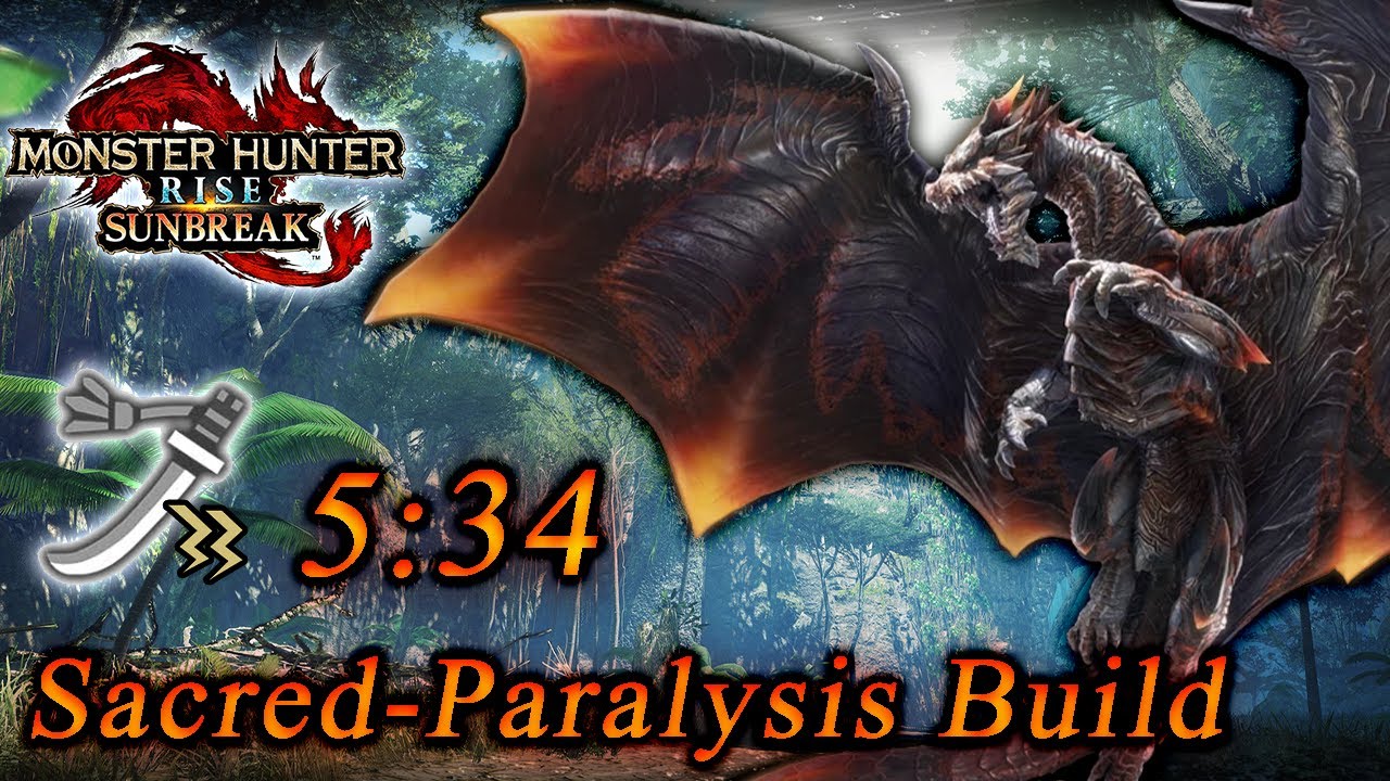[MHR:SB Speedrun] Risen Kushala Daora/傀異克服 クシャルダオラ | Sacred - Paralysis Build | 5:34 | LS/太刀 Solo