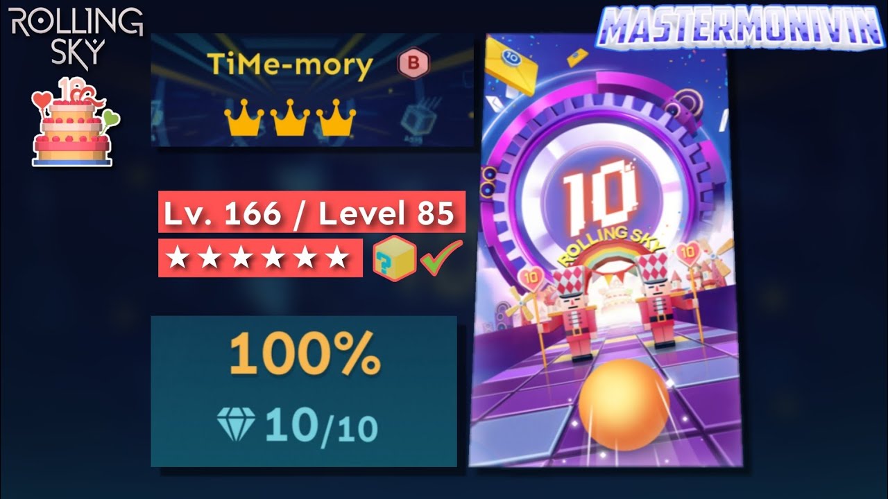 「Rolling Sky」TiMe-mory | Level 85 [HARD] ★★★★★★ | MasterMonivin