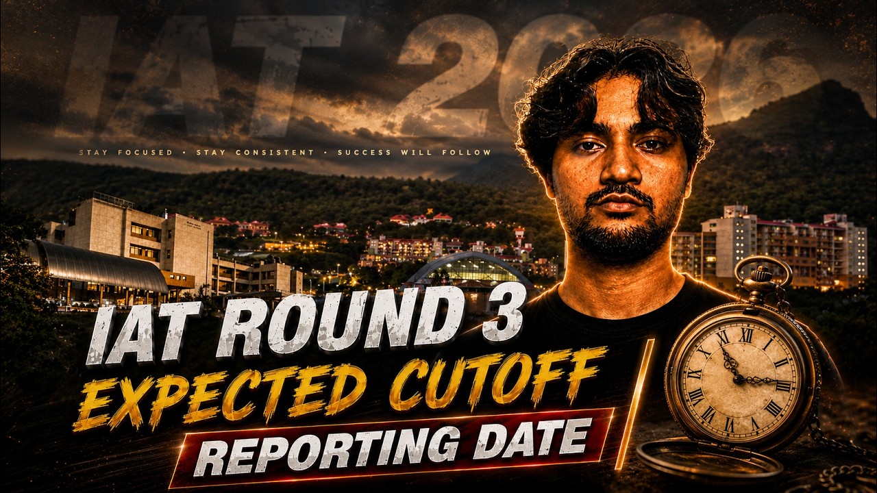 IAT 2026 Round 3 Expected Cutoff 📊 | Reporting Date Announced? | IISER Counselling 2026