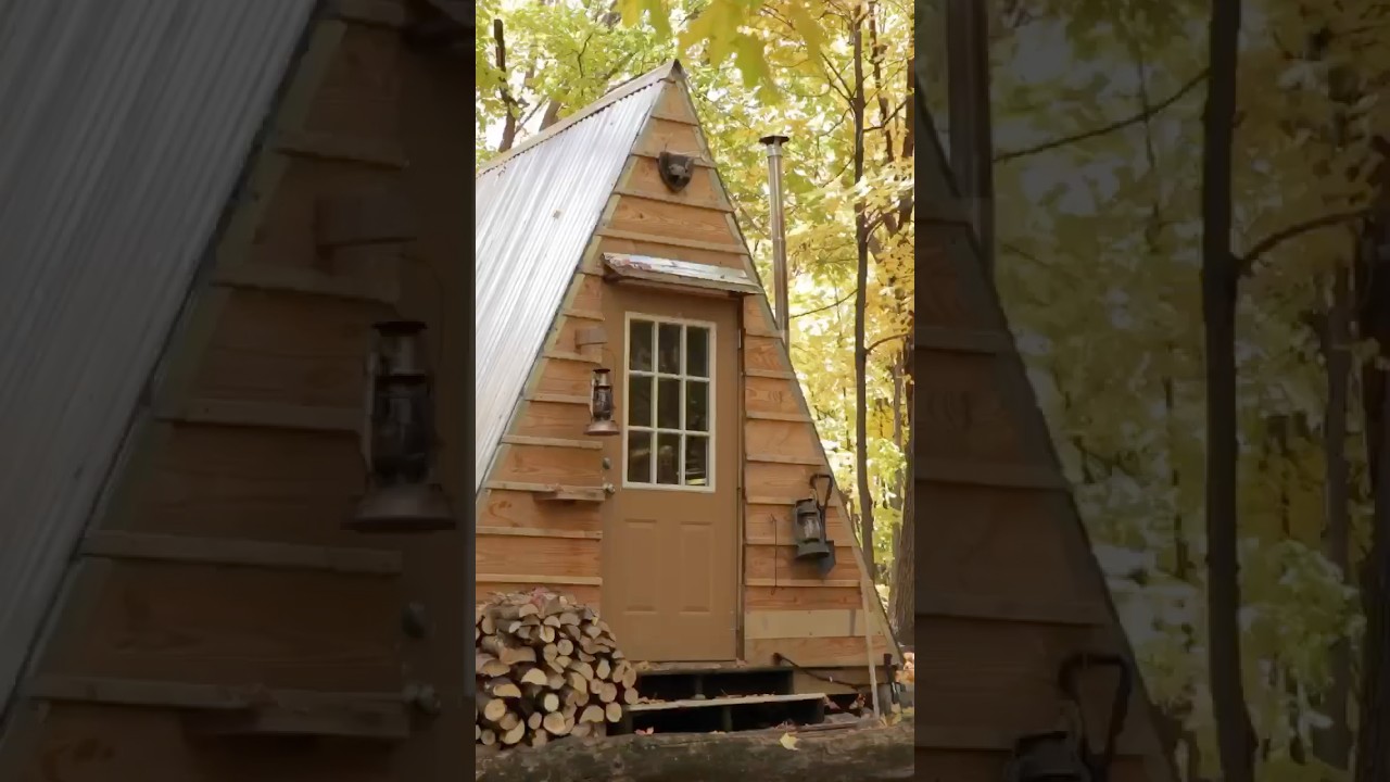 They built a tiny A-frame cabin in just 7 days! #shorts
