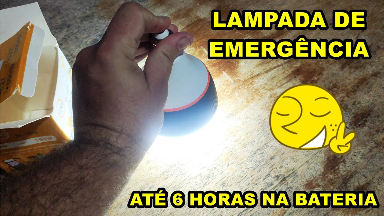 LAMPADA DE EMERGÊNCIA ATÉ 6 HORAS NA BATERIA #lâmpada #utilitarios