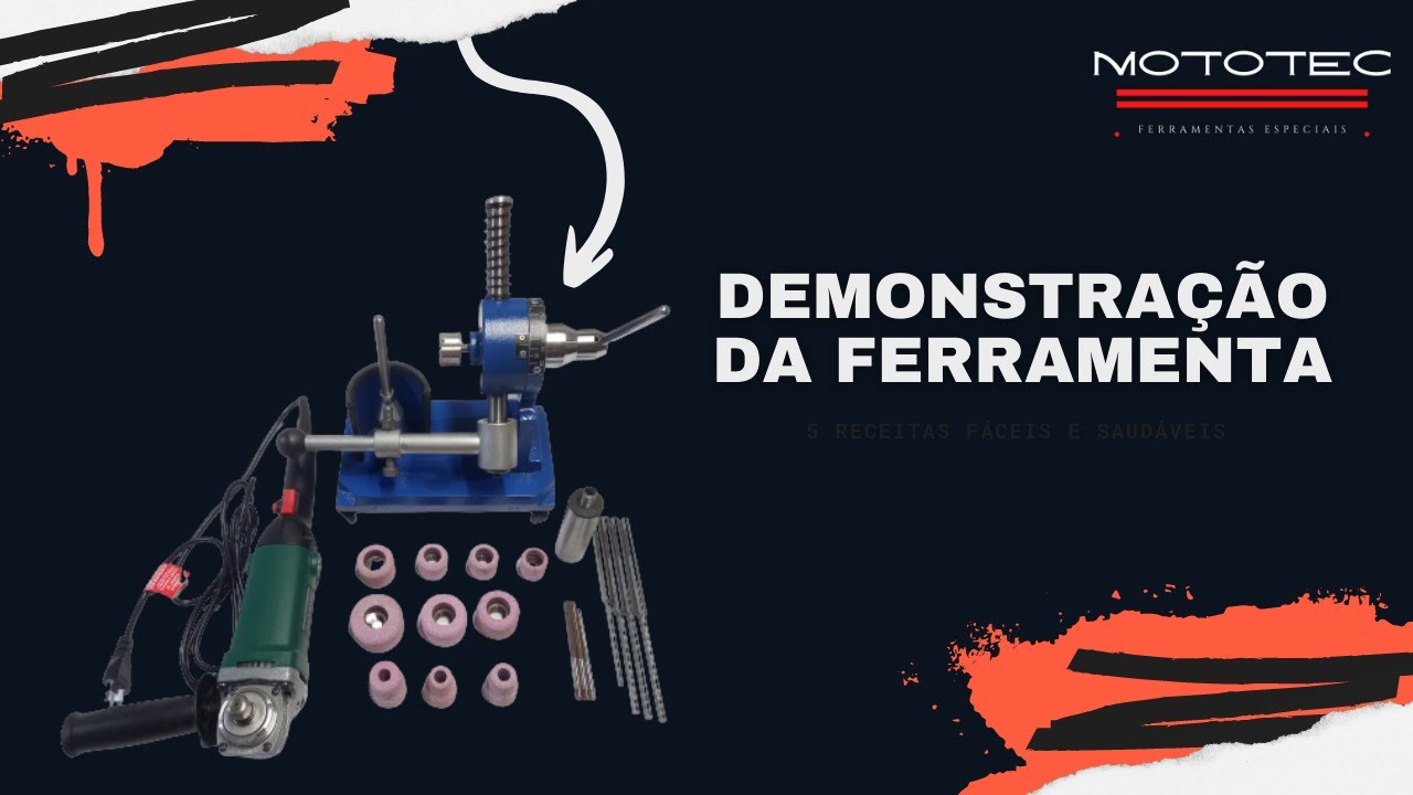Conjunto Para Retificar Séde De Válvula Motos R.9/16 ou 11/16, Demonstração
