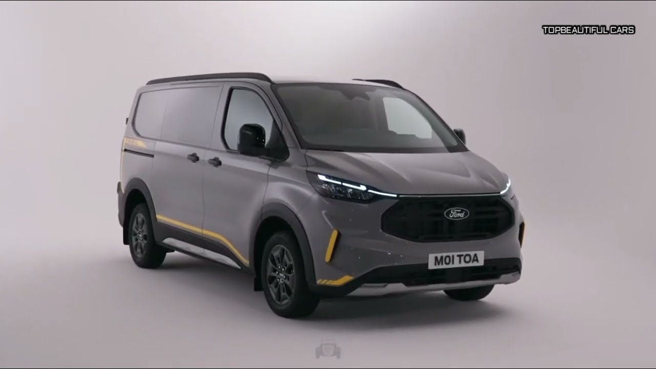 2024 Ford Transit Custom Trail Van AWD Grey Matter Interior Exterior and Driving
