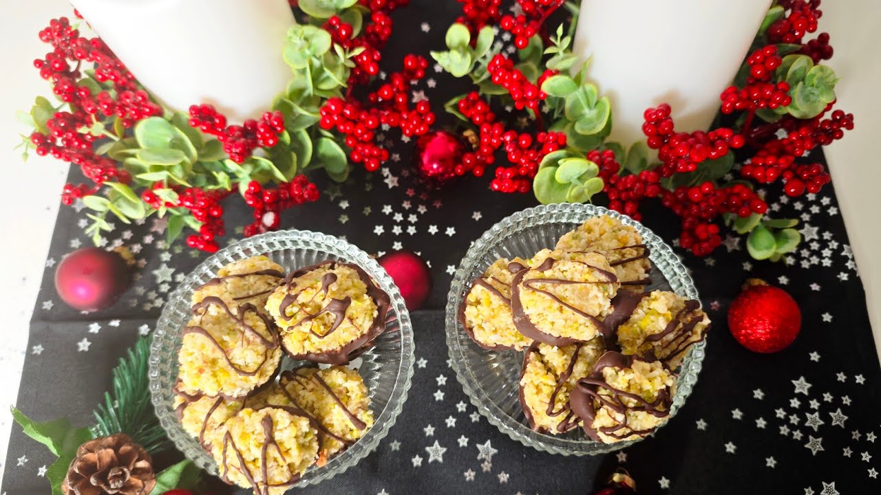 PISTAZIEN-KOKOSMAKRONEN in 5 Minuten | Himmlisch Weihnachtlich  | vegan