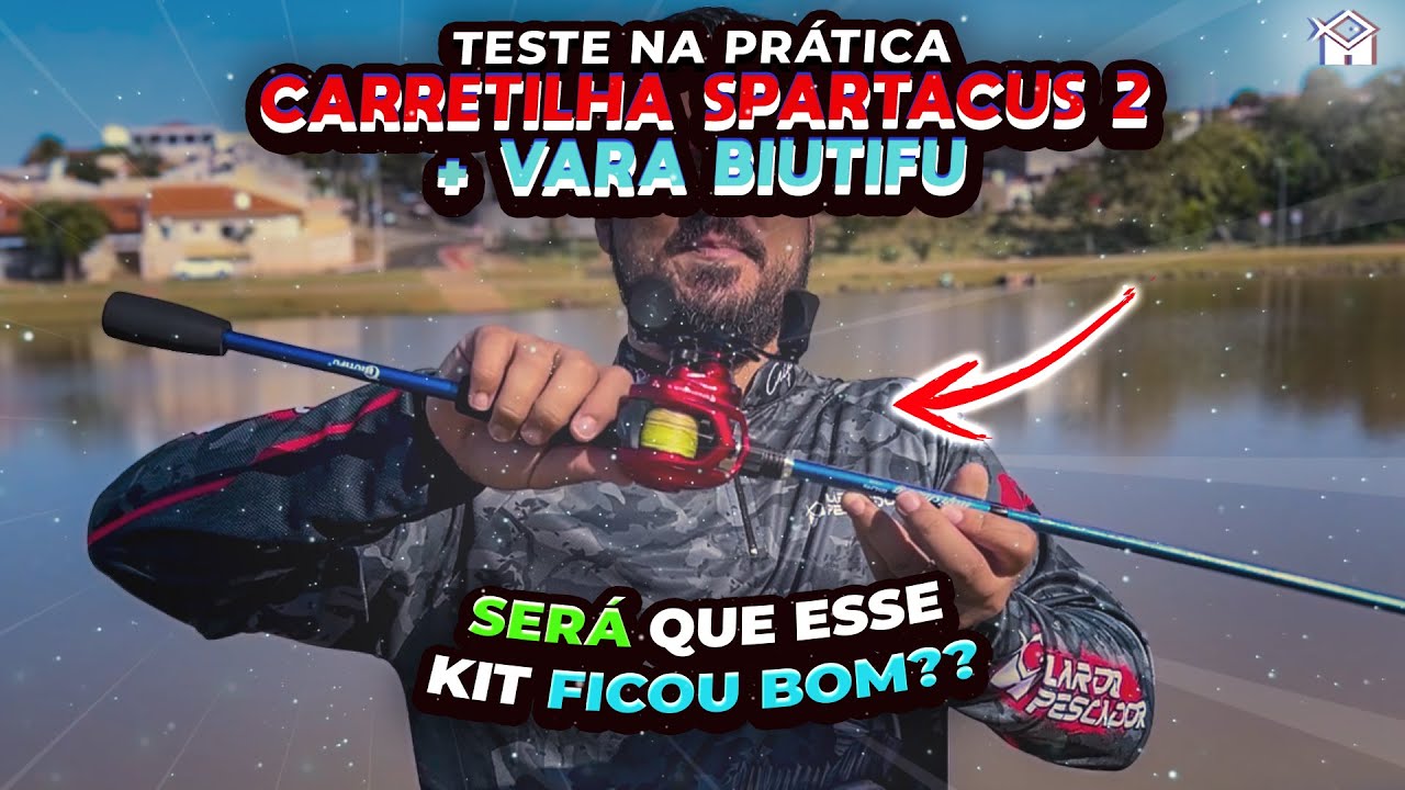 🎣 TESTE da CARRETILHA Spartacus 2 + VARA Biutifu - ARREMESSA MUITO? [Teste na Prática]